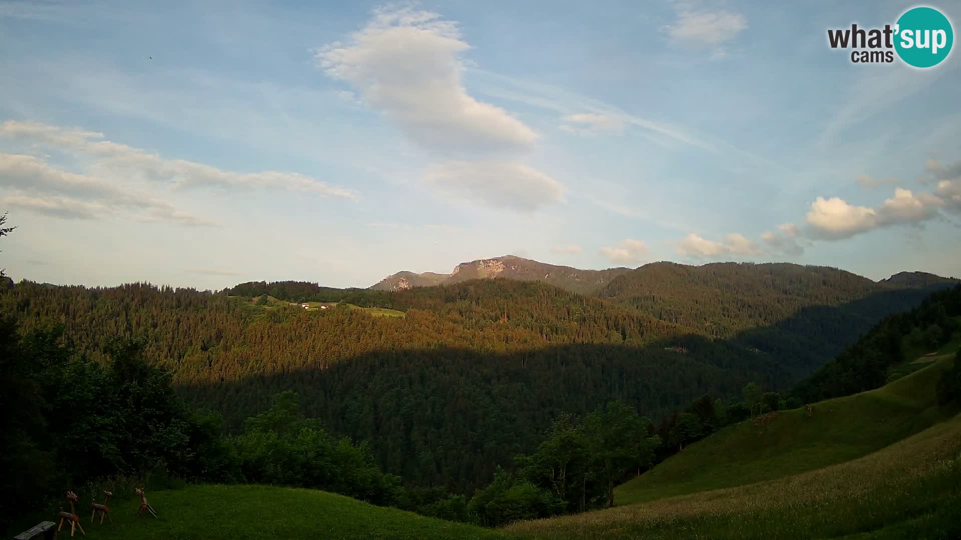 Webcam Brunarica Dražgoše – Liveblick auf Ratitovec (1666 m)