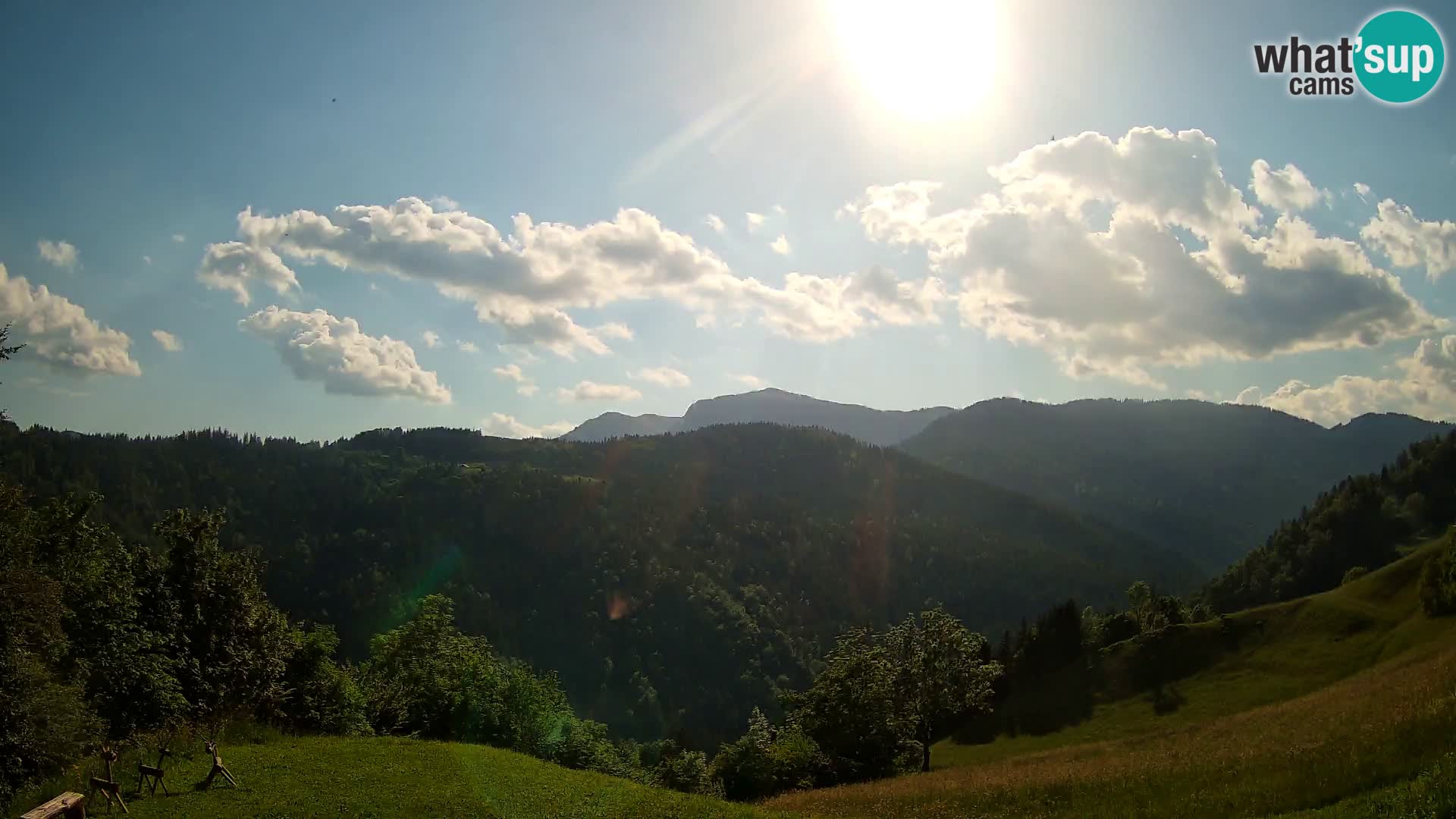 Spletna kamera Brunarica Dražgoše – Pogled v živo na Ratitovec (1666 m)
