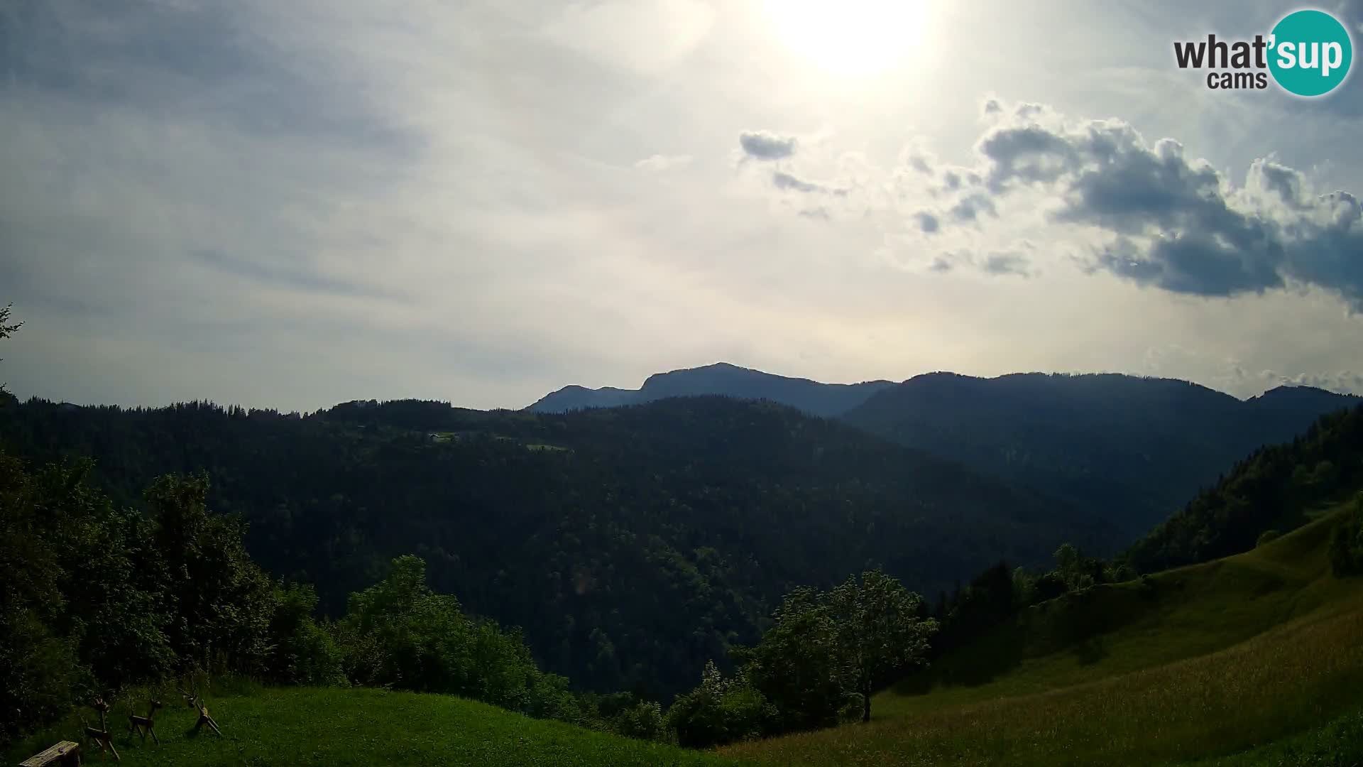 Webcam Brunarica Dražgoše – Live View of Ratitovec (1666 m)