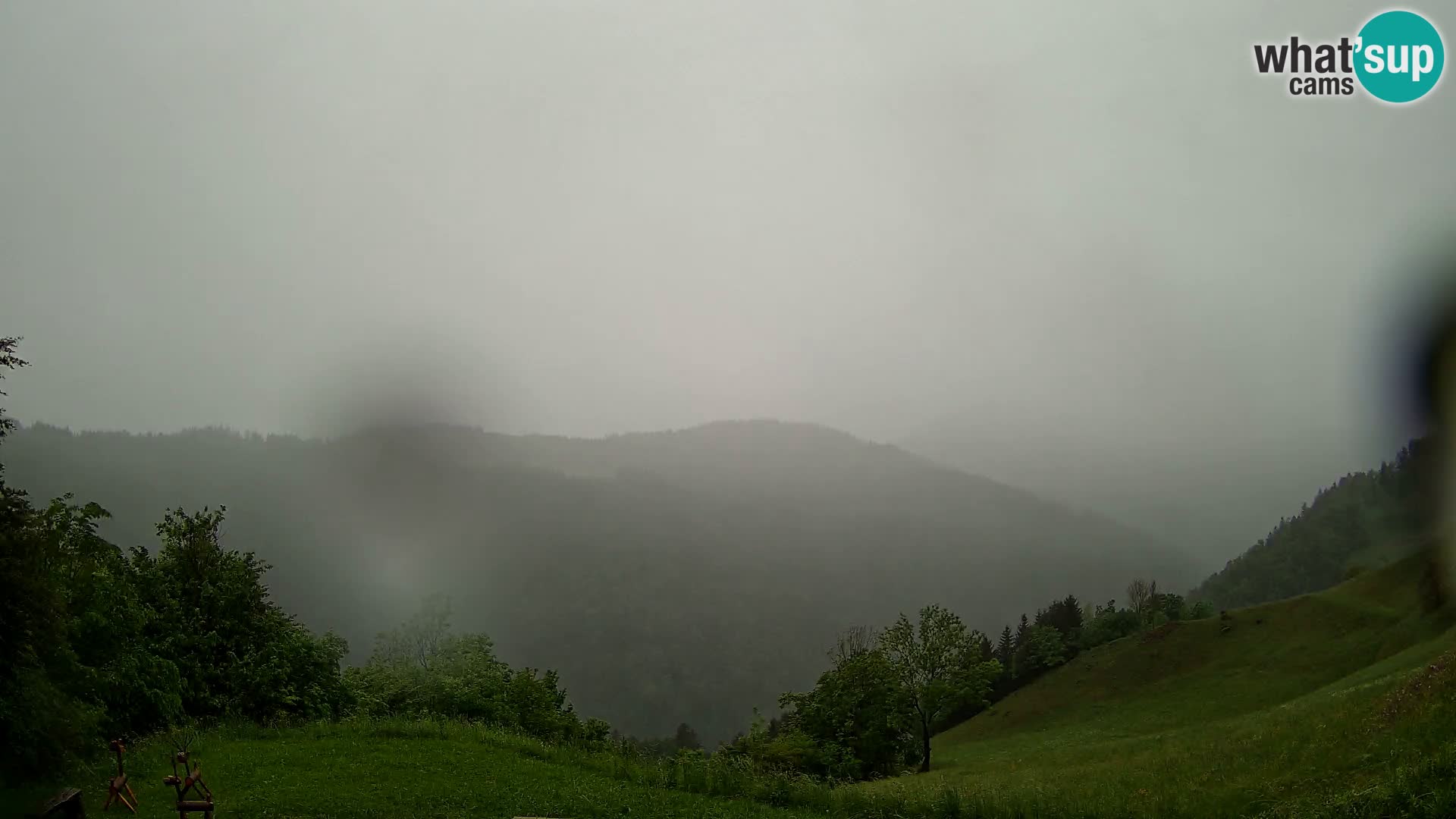 Webcam Brunarica Dražgoše – Live View of Ratitovec (1666 m)