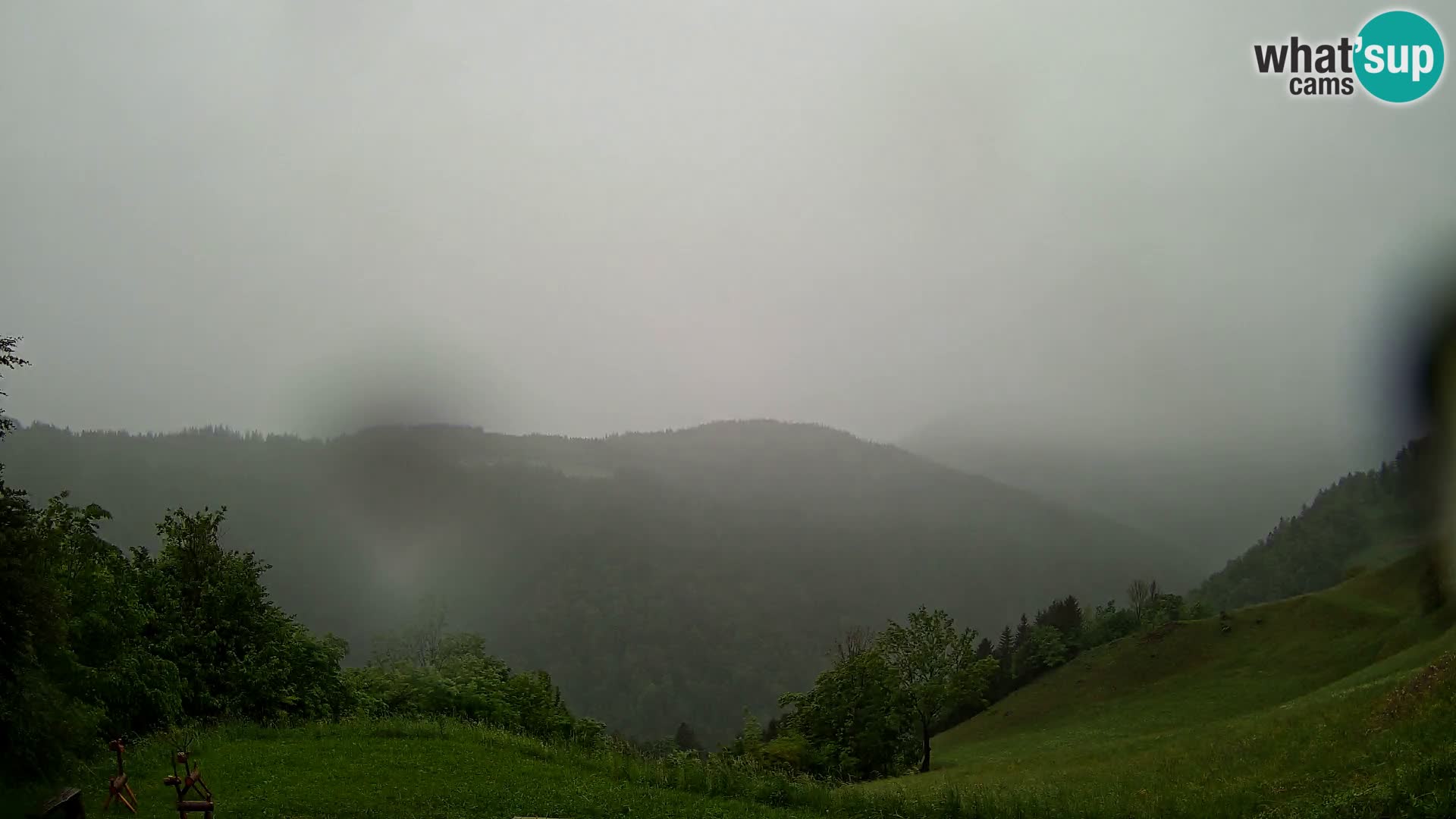 Webcam Brunarica Dražgoše – Live View of Ratitovec (1666 m)