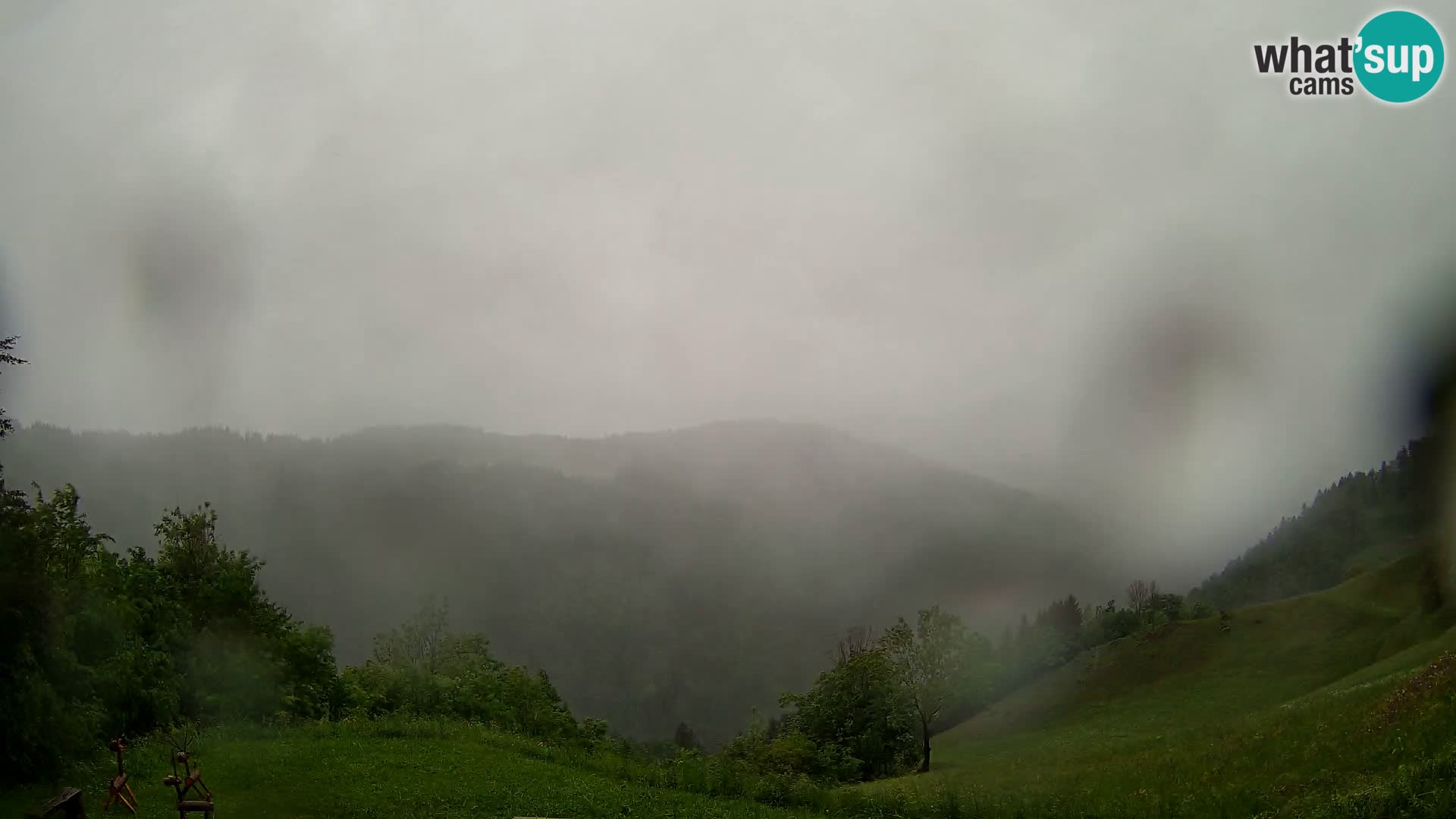Webcam Brunarica Dražgoše – Liveblick auf Ratitovec (1666 m)