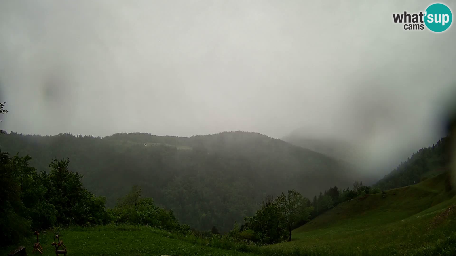 Webcam Brunarica Dražgoše – Live View of Ratitovec (1666 m)