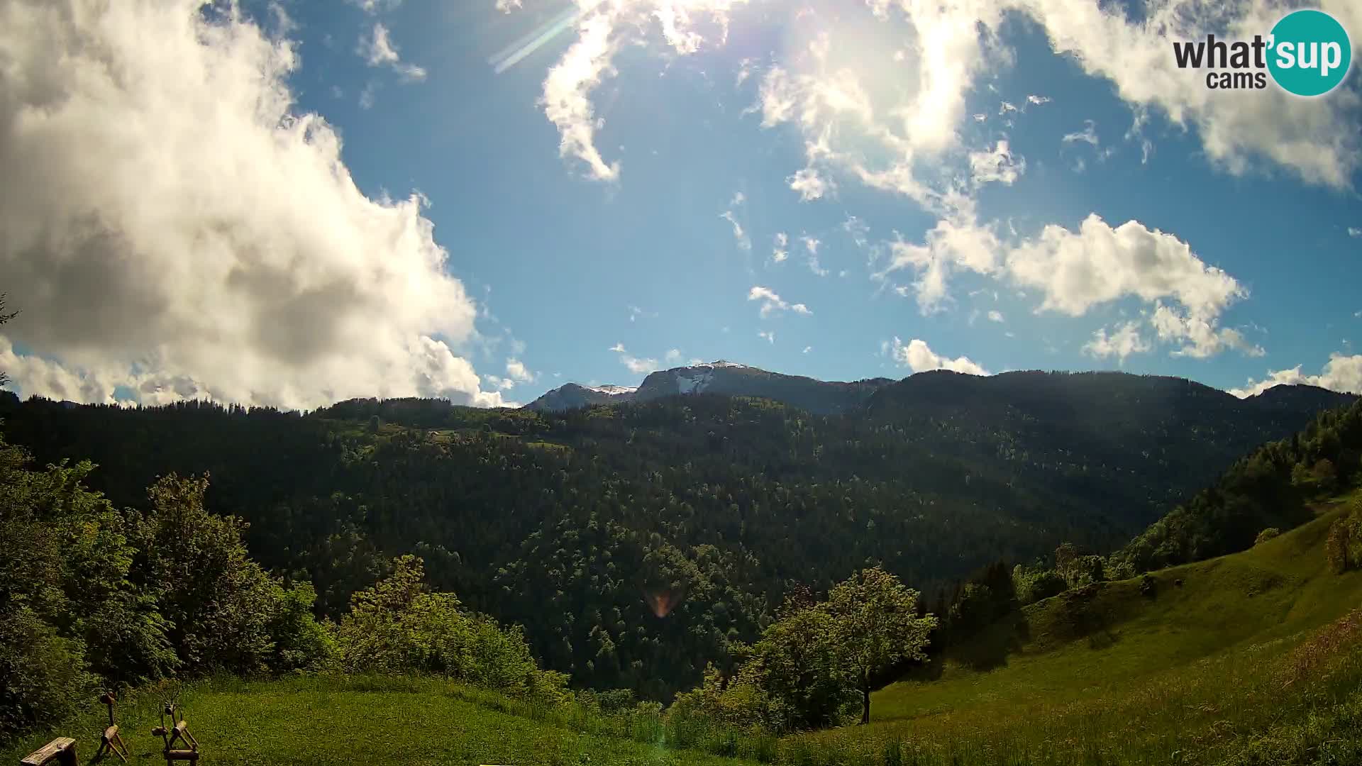 Web kamera Brunarica Dražgoše – Pogled uživo na Ratitovec (1666 m)