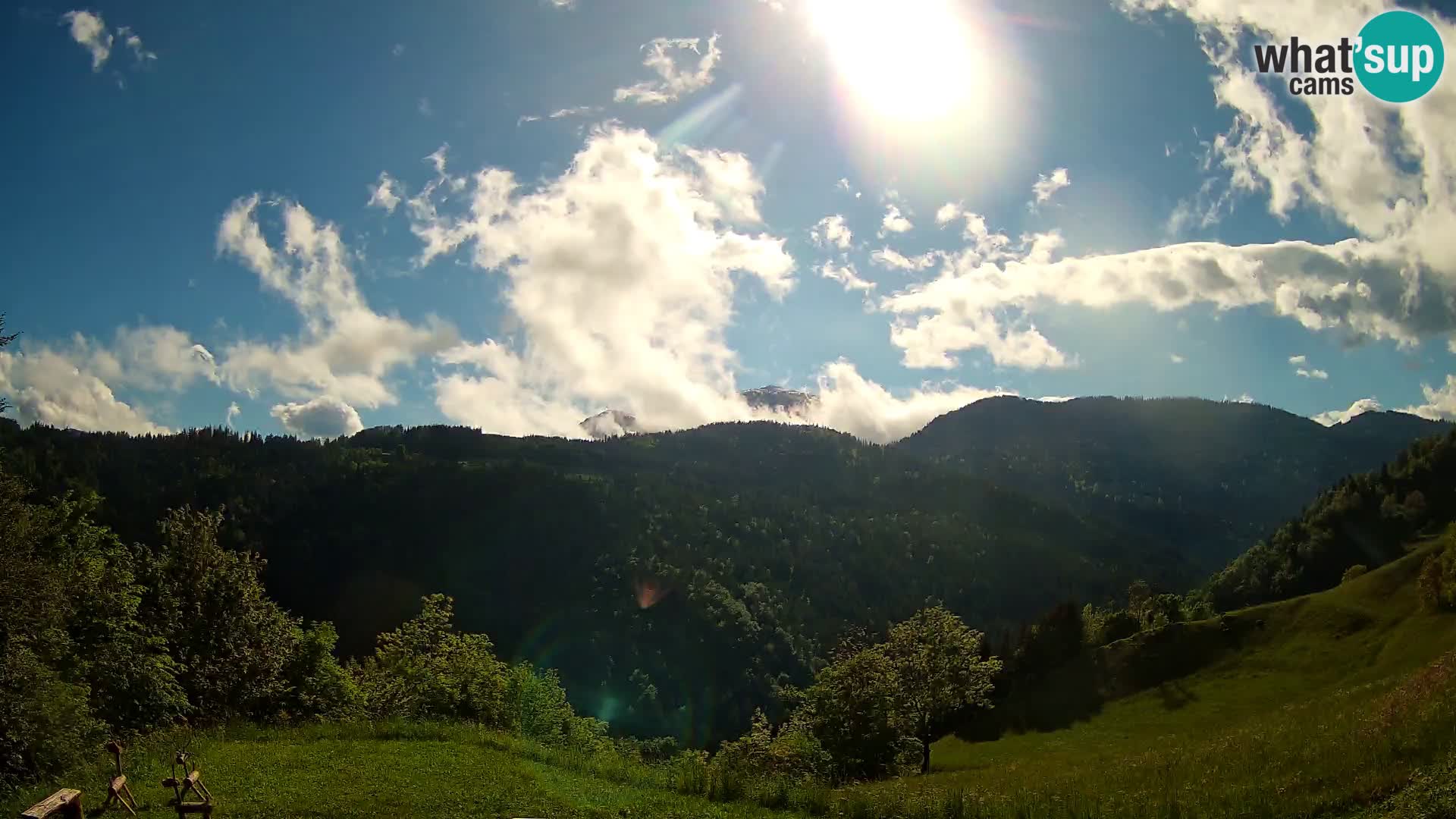 Webcam Brunarica Dražgoše – Live View of Ratitovec (1666 m)