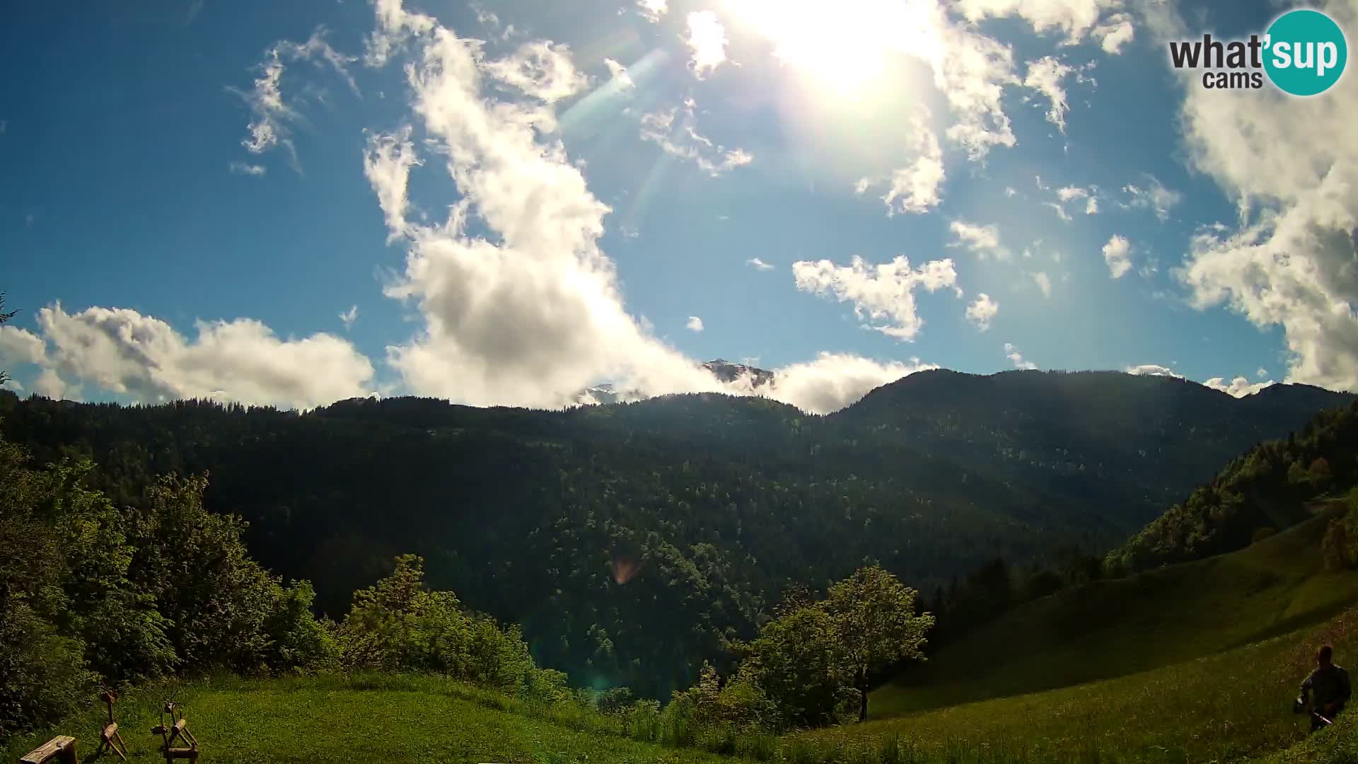 Webcam Brunarica Dražgoše – Live View of Ratitovec (1666 m)