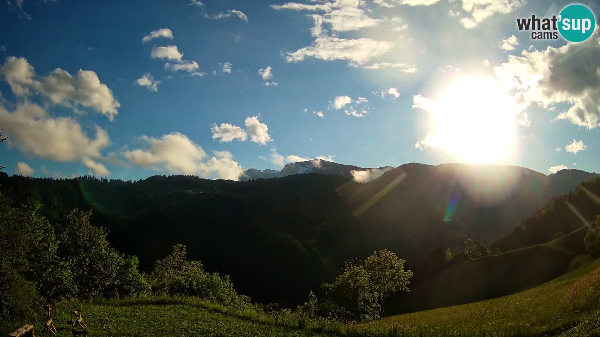 Webcam Brunarica Dražgoše – Live View of Ratitovec (1666 m)