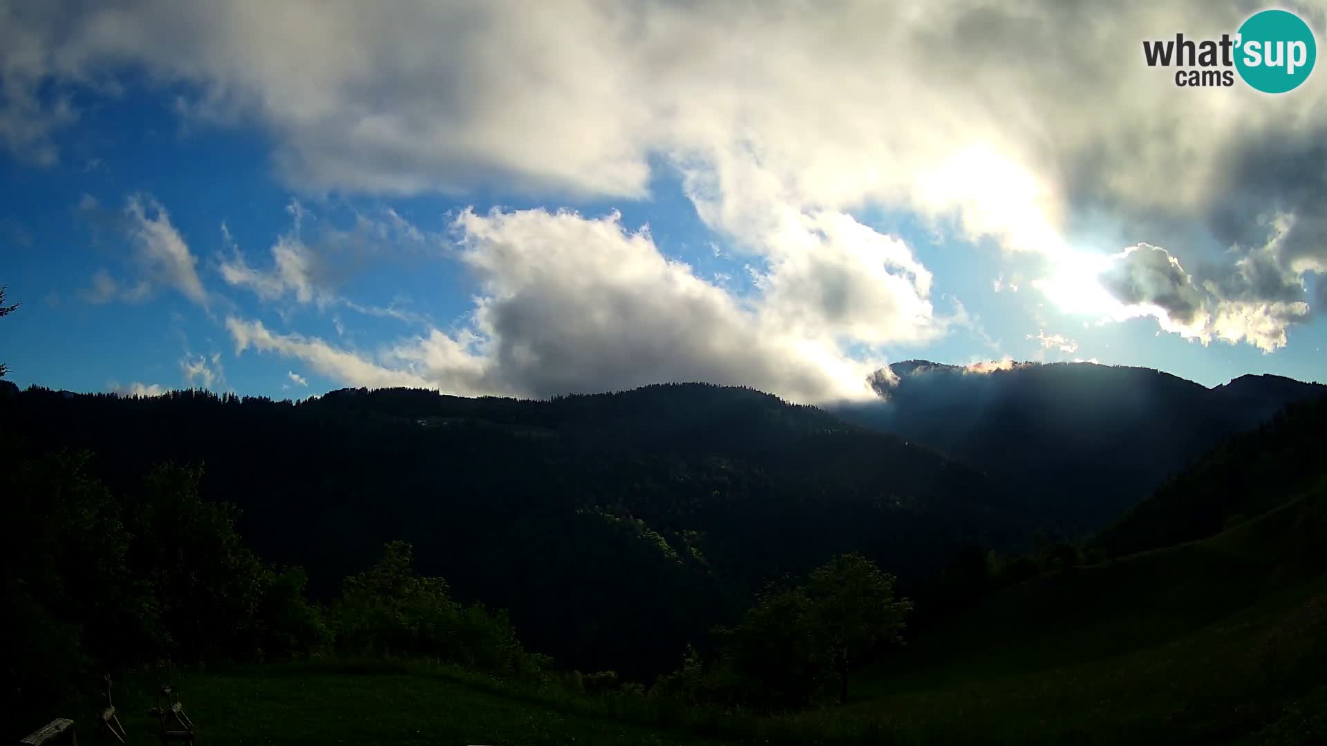Webcam Brunarica Dražgoše – Live View of Ratitovec (1666 m)