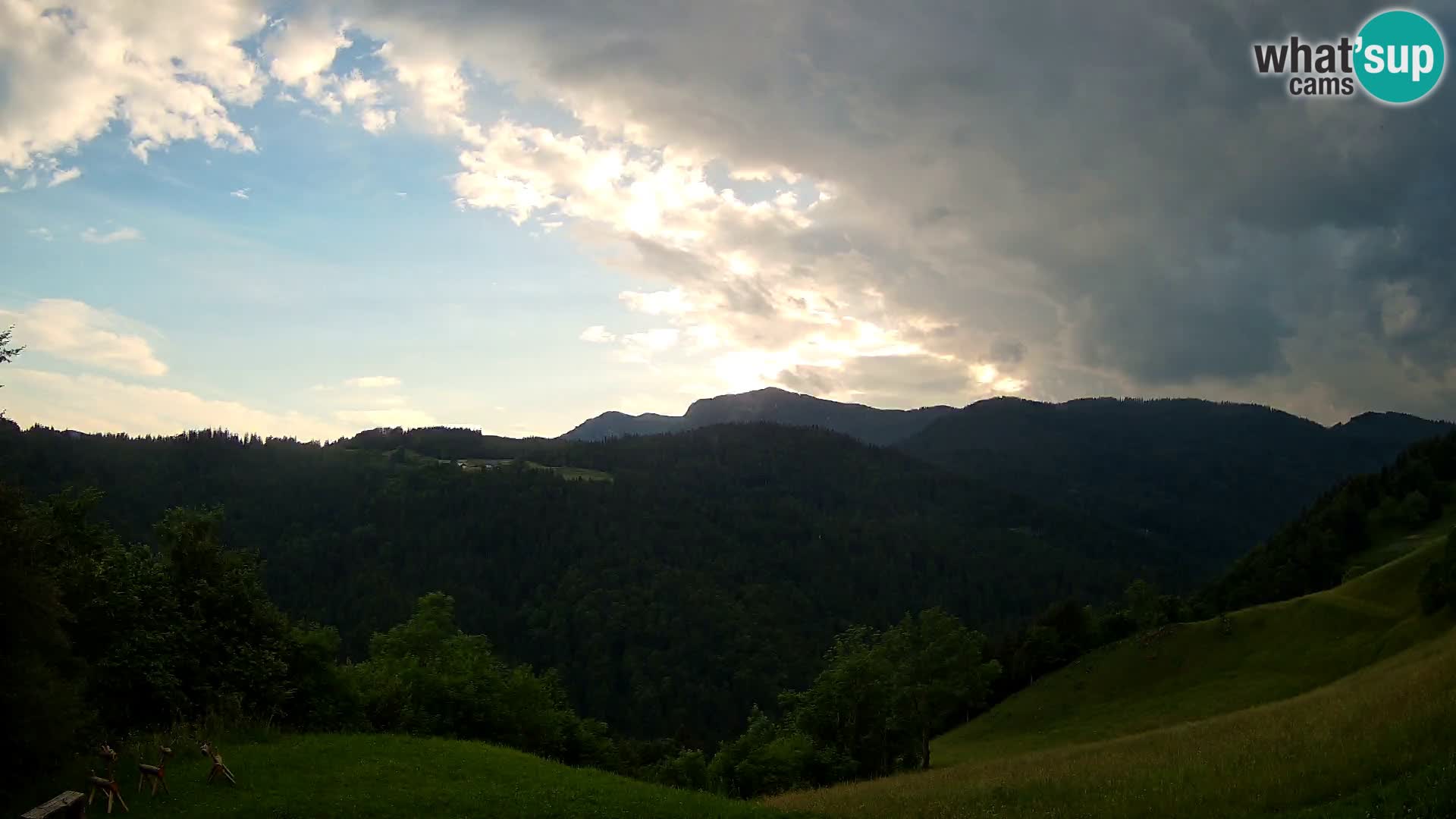 Web kamera Brunarica Dražgoše – Pogled uživo na Ratitovec (1666 m)