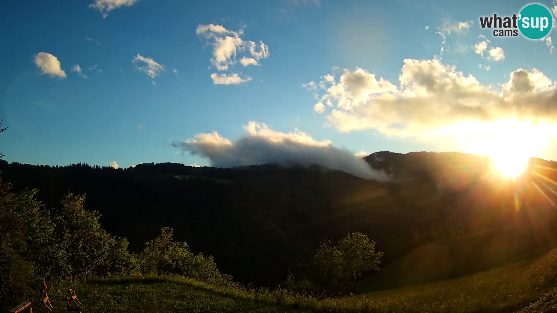 Webcam Brunarica Dražgoše – Live View of Ratitovec (1666 m)