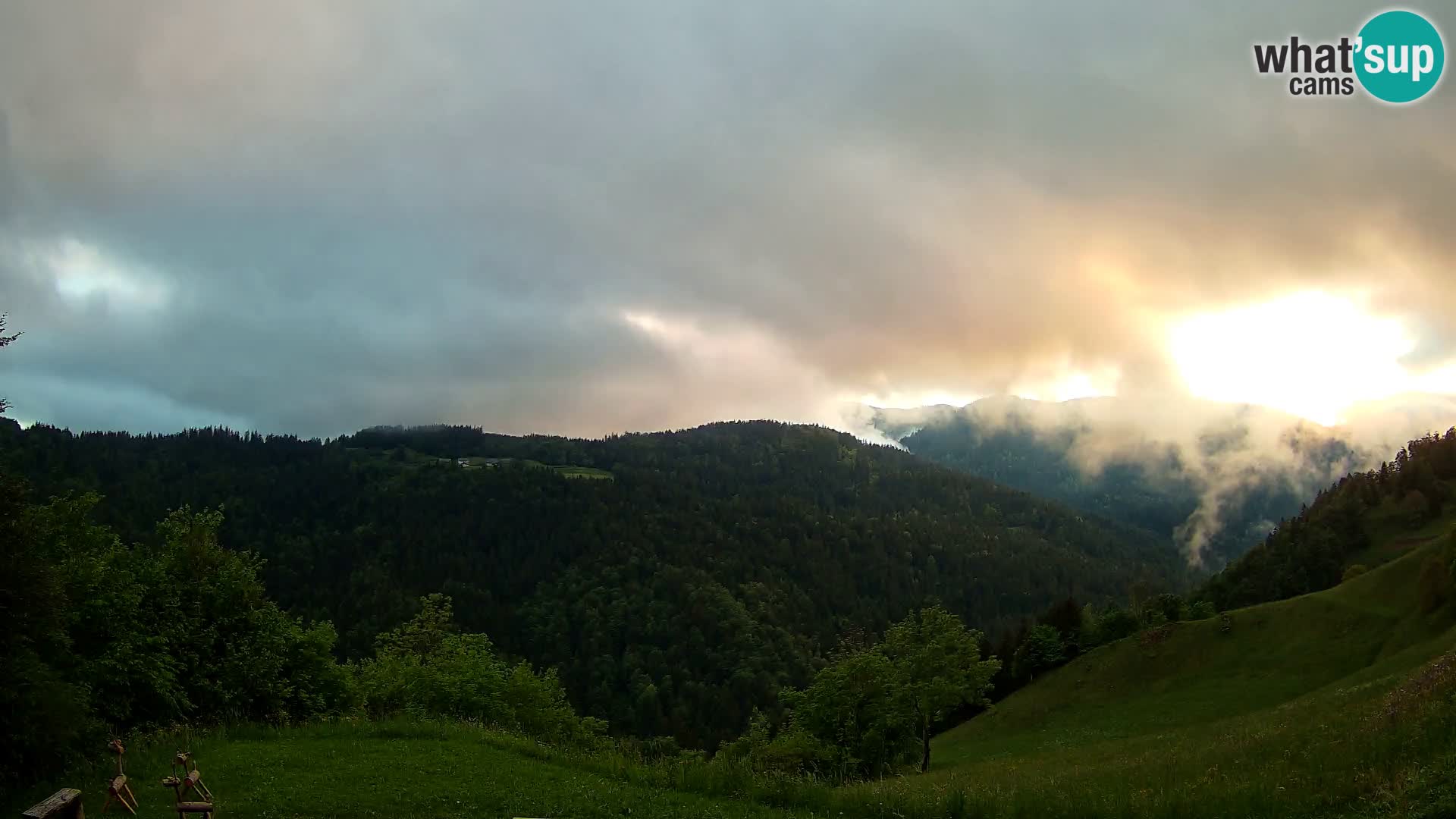 Web kamera Brunarica Dražgoše – Pogled uživo na Ratitovec (1666 m)