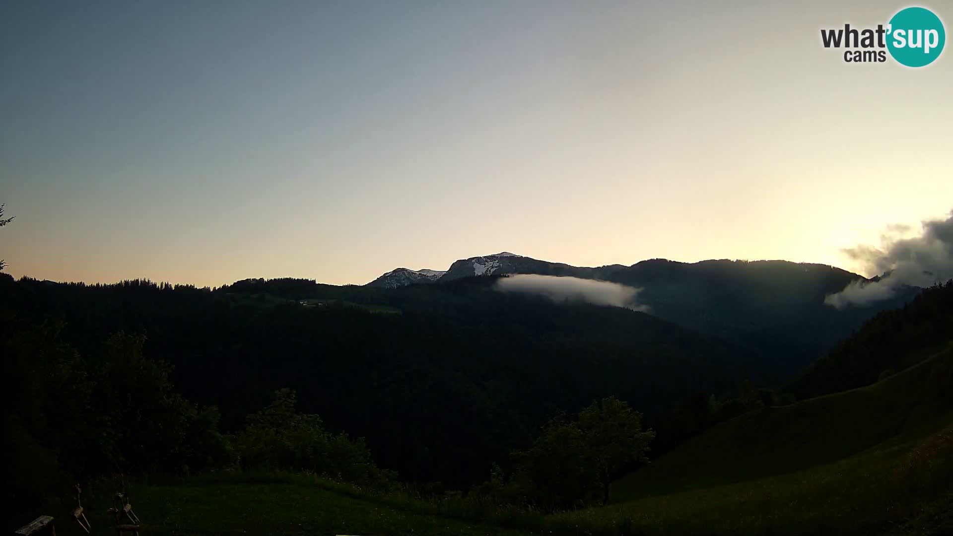 Webcam Brunarica Dražgoše – Live View of Ratitovec (1666 m)