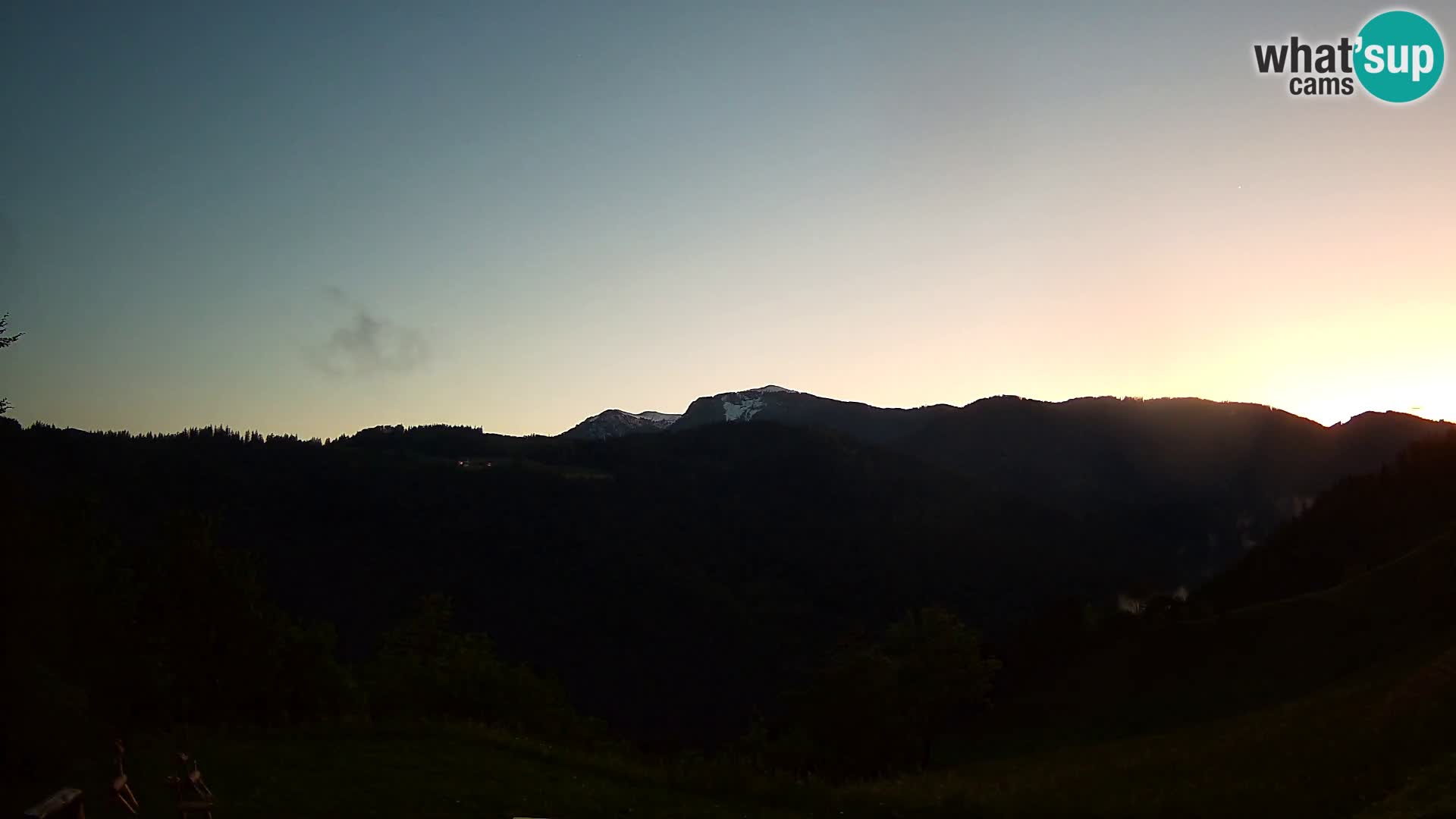Webcam Brunarica Dražgoše – Liveblick auf Ratitovec (1666 m)