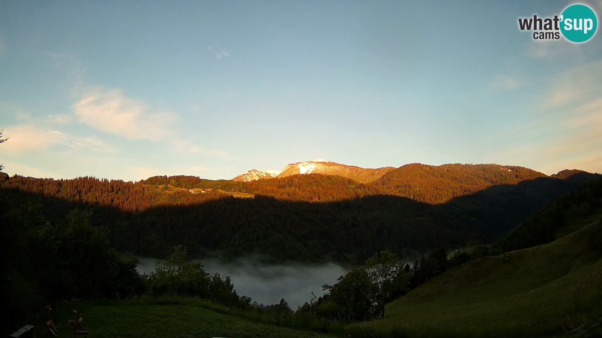 Webcam Brunarica Dražgoše – Live View of Ratitovec (1666 m)