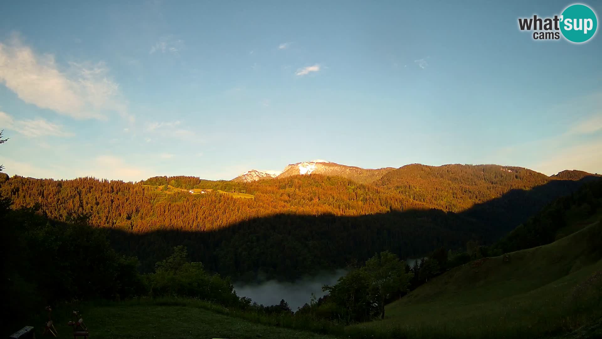Webcam Brunarica Dražgoše – Live View of Ratitovec (1666 m)