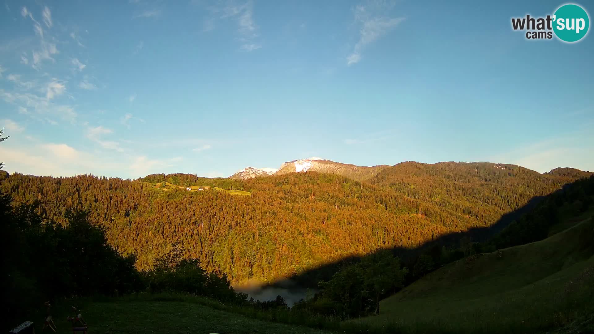 Web kamera Brunarica Dražgoše – Pogled uživo na Ratitovec (1666 m)