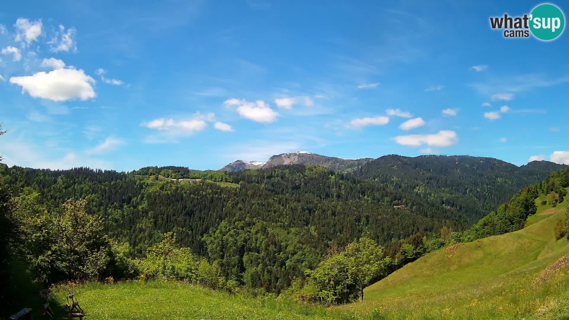 Web kamera Brunarica Dražgoše – Pogled uživo na Ratitovec (1666 m)