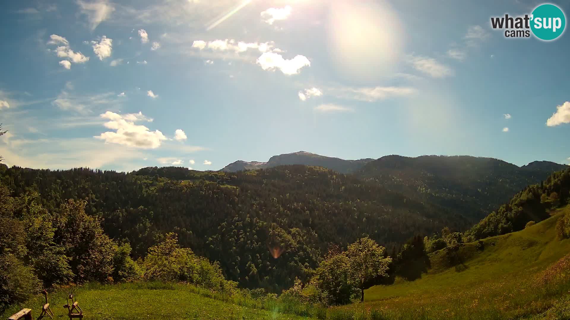 Webcam Brunarica Dražgoše – Live View of Ratitovec (1666 m)
