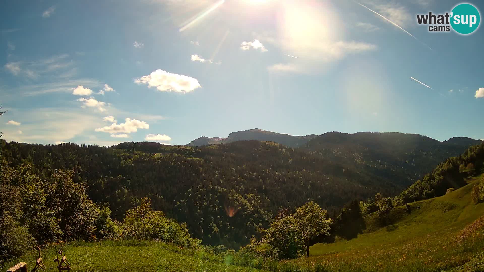 Webcam Brunarica Dražgoše – Live View of Ratitovec (1666 m)