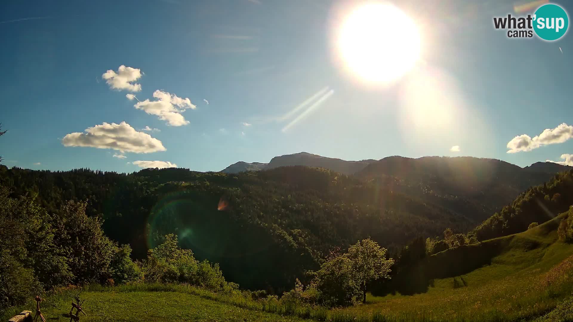 Webcam Brunarica Dražgoše – Live View of Ratitovec (1666 m)