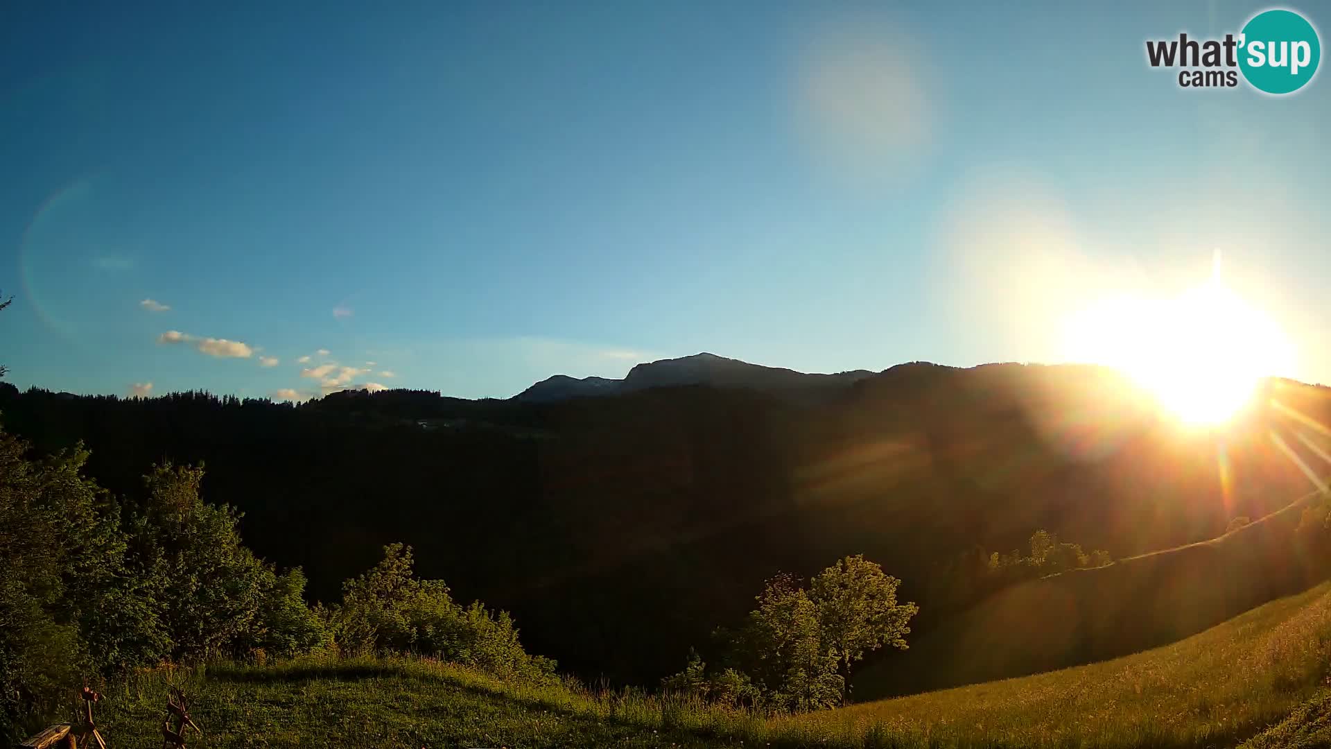 Webcam Brunarica Dražgoše – Vista live sul Ratitovec (1666 m)