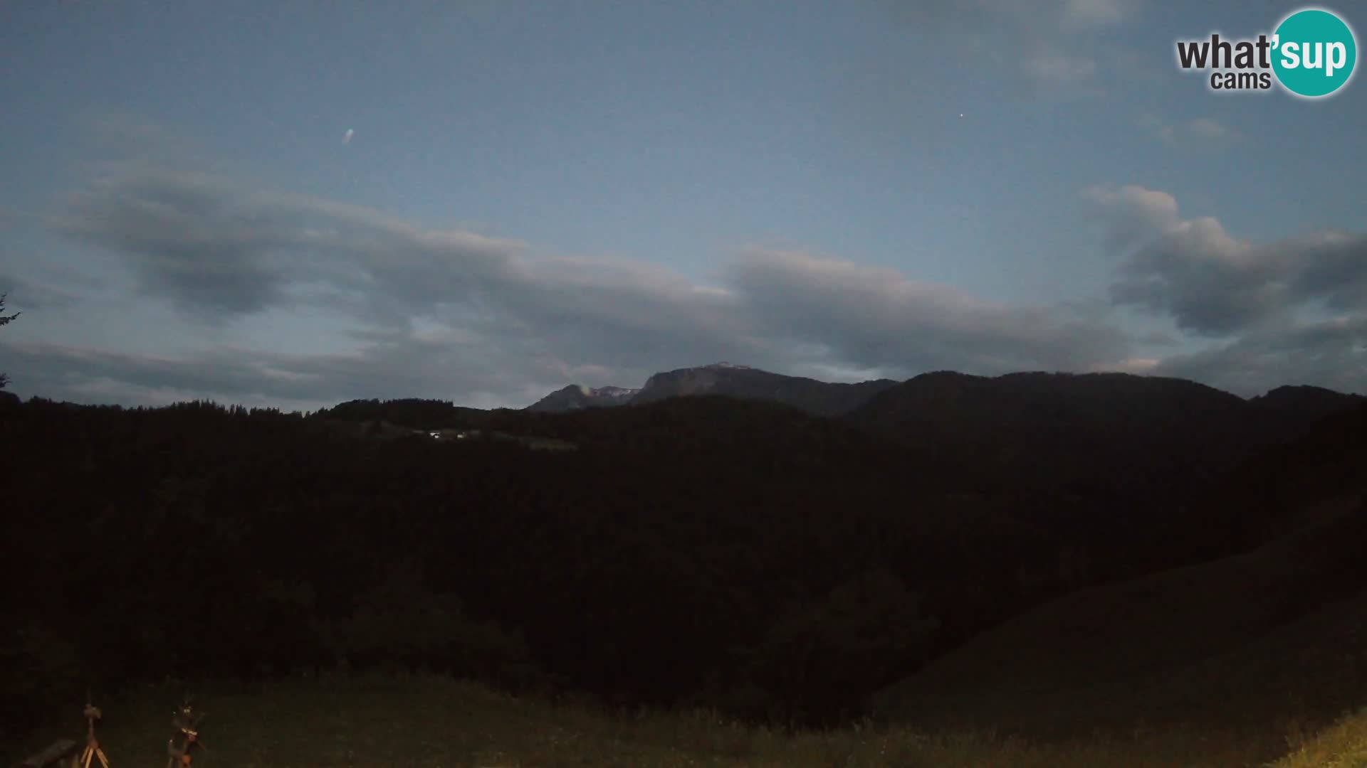 Webcam Brunarica Dražgoše – Live View of Ratitovec (1666 m)