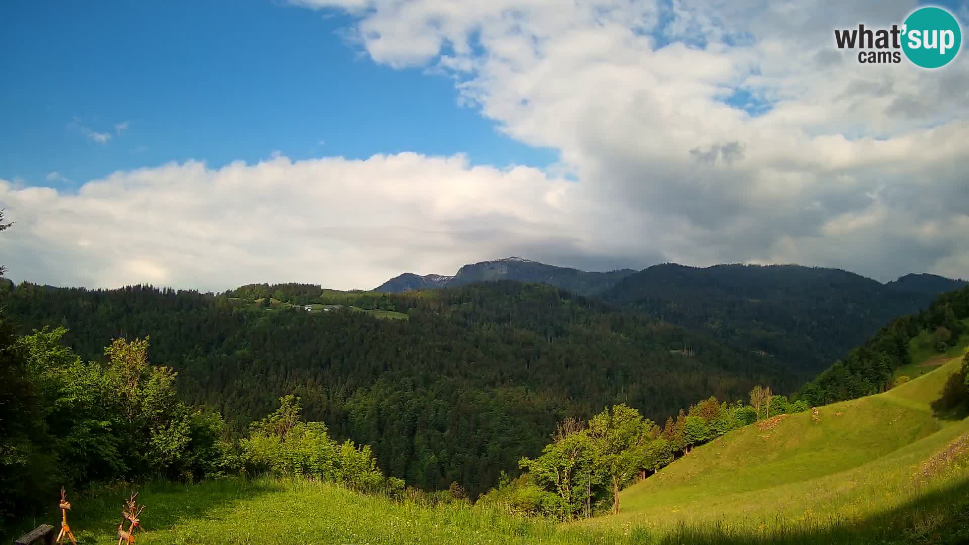 Webcam Brunarica Dražgoše – Live View of Ratitovec (1666 m)