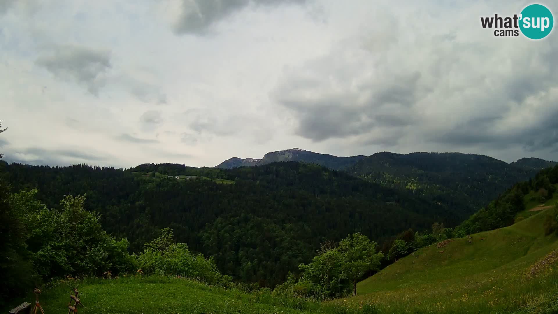 Web kamera Brunarica Dražgoše – Pogled uživo na Ratitovec (1666 m)