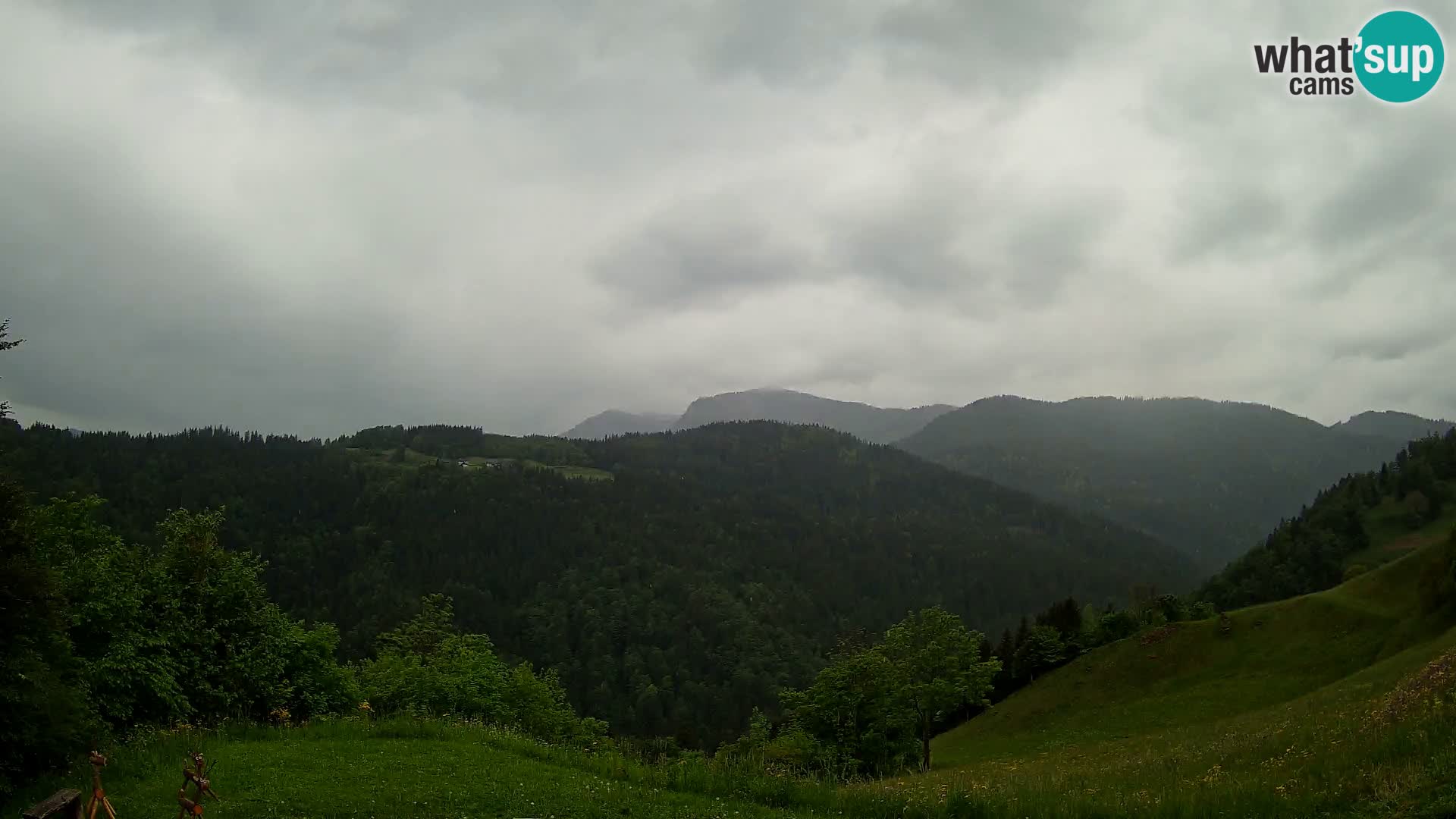 Webcam Brunarica Dražgoše – Liveblick auf Ratitovec (1666 m)