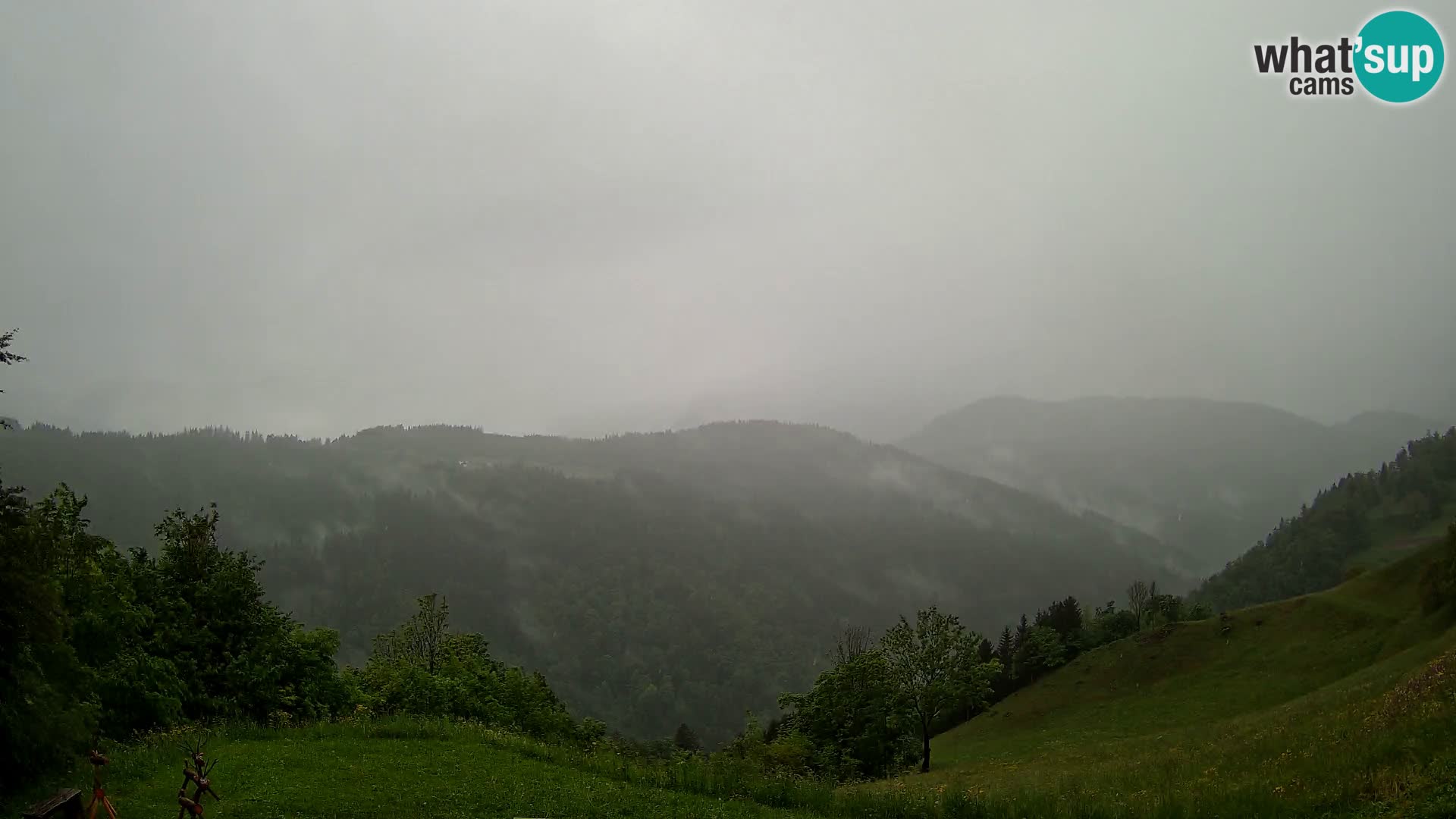 Webcam Brunarica Dražgoše – Liveblick auf Ratitovec (1666 m)