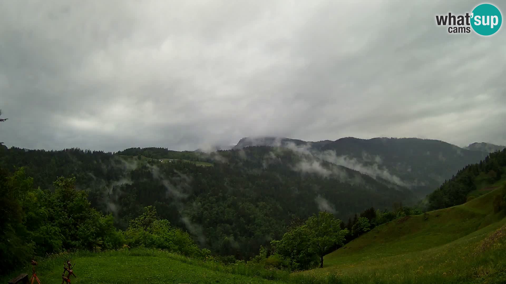 Web kamera Brunarica Dražgoše – Pogled uživo na Ratitovec (1666 m)