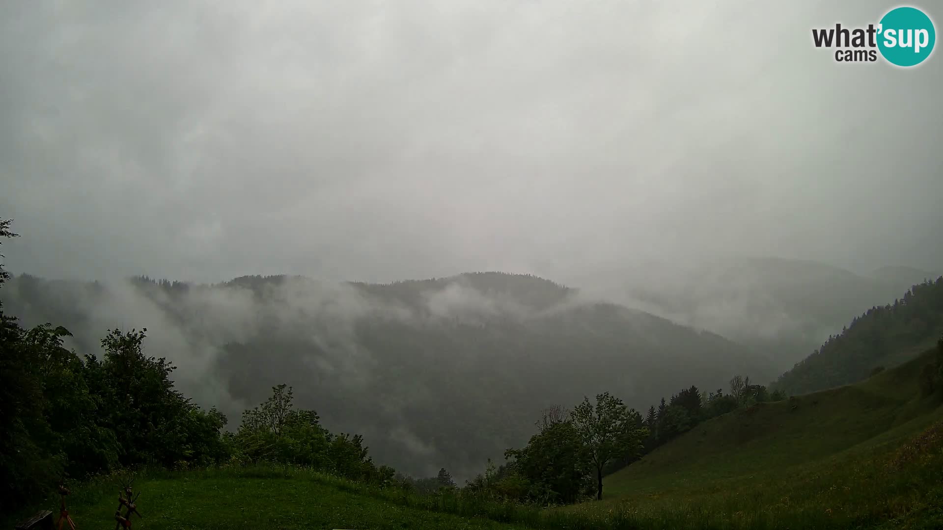 Webcam Brunarica Dražgoše – Live View of Ratitovec (1666 m)