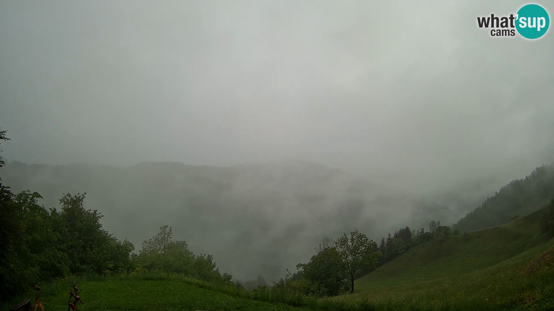 Webcam Brunarica Dražgoše – Liveblick auf Ratitovec (1666 m)