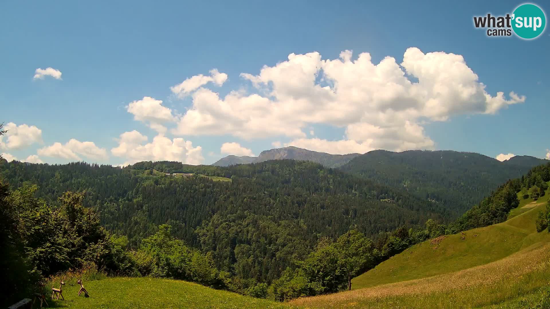 Webcam Brunarica Dražgoše – Vista live sul Ratitovec (1666 m)