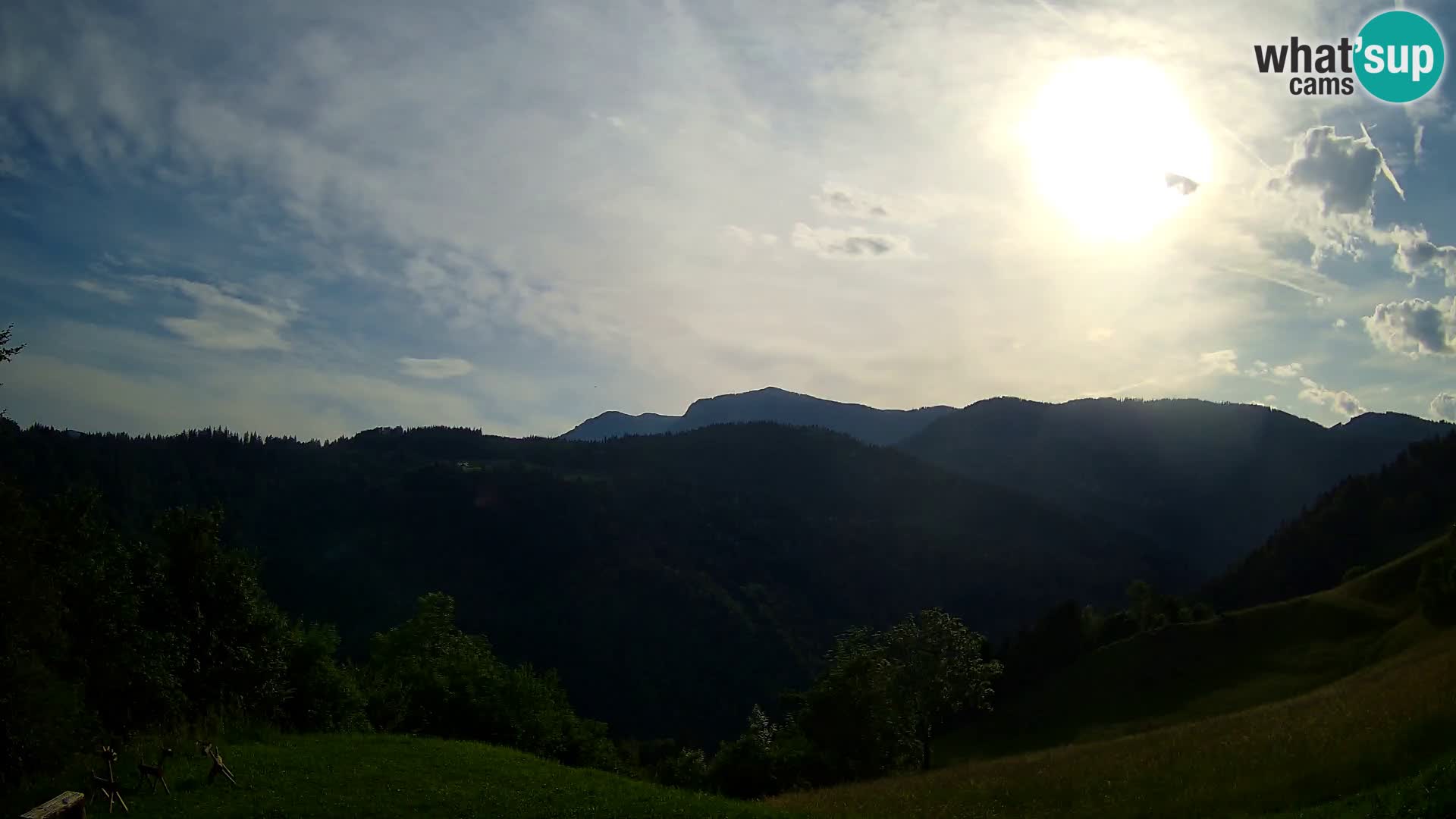 Webcam Brunarica Dražgoše – Live View of Ratitovec (1666 m)
