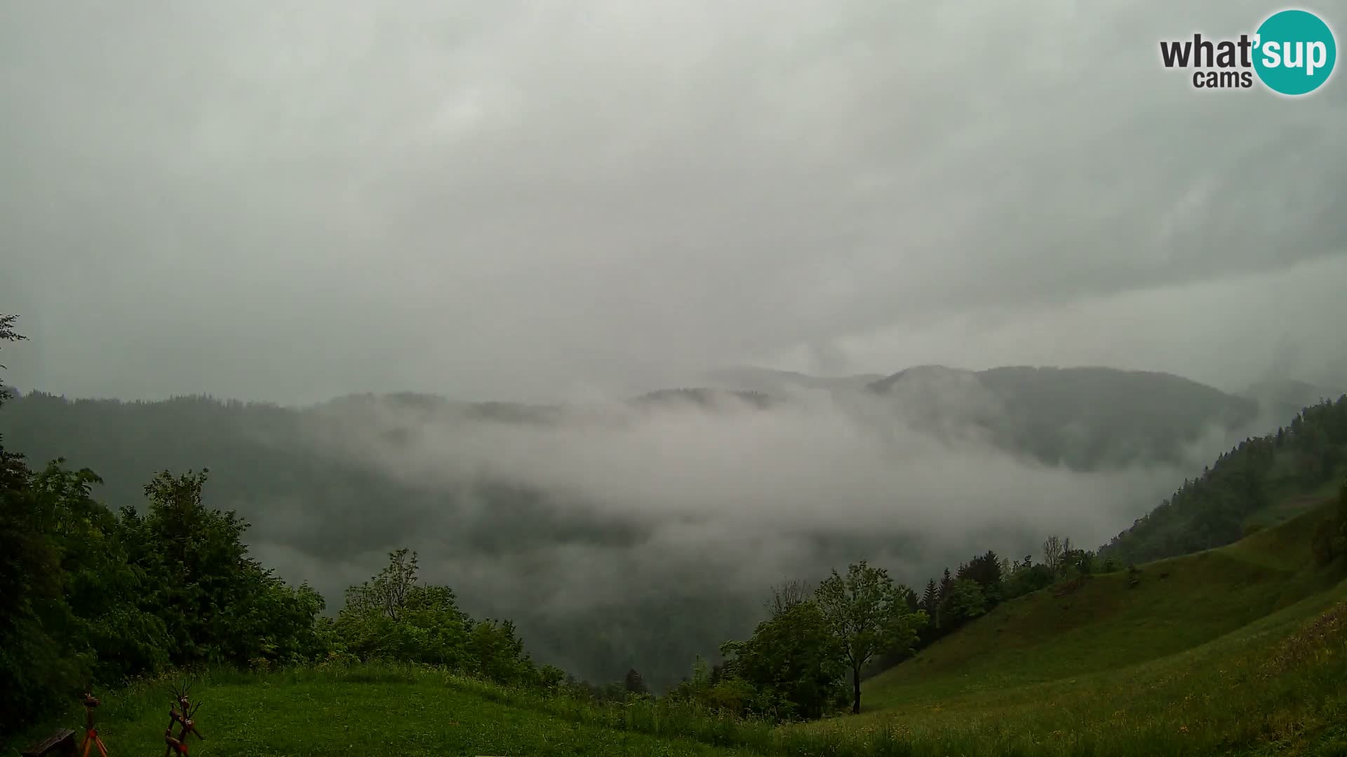 Web kamera Brunarica Dražgoše – Pogled uživo na Ratitovec (1666 m)
