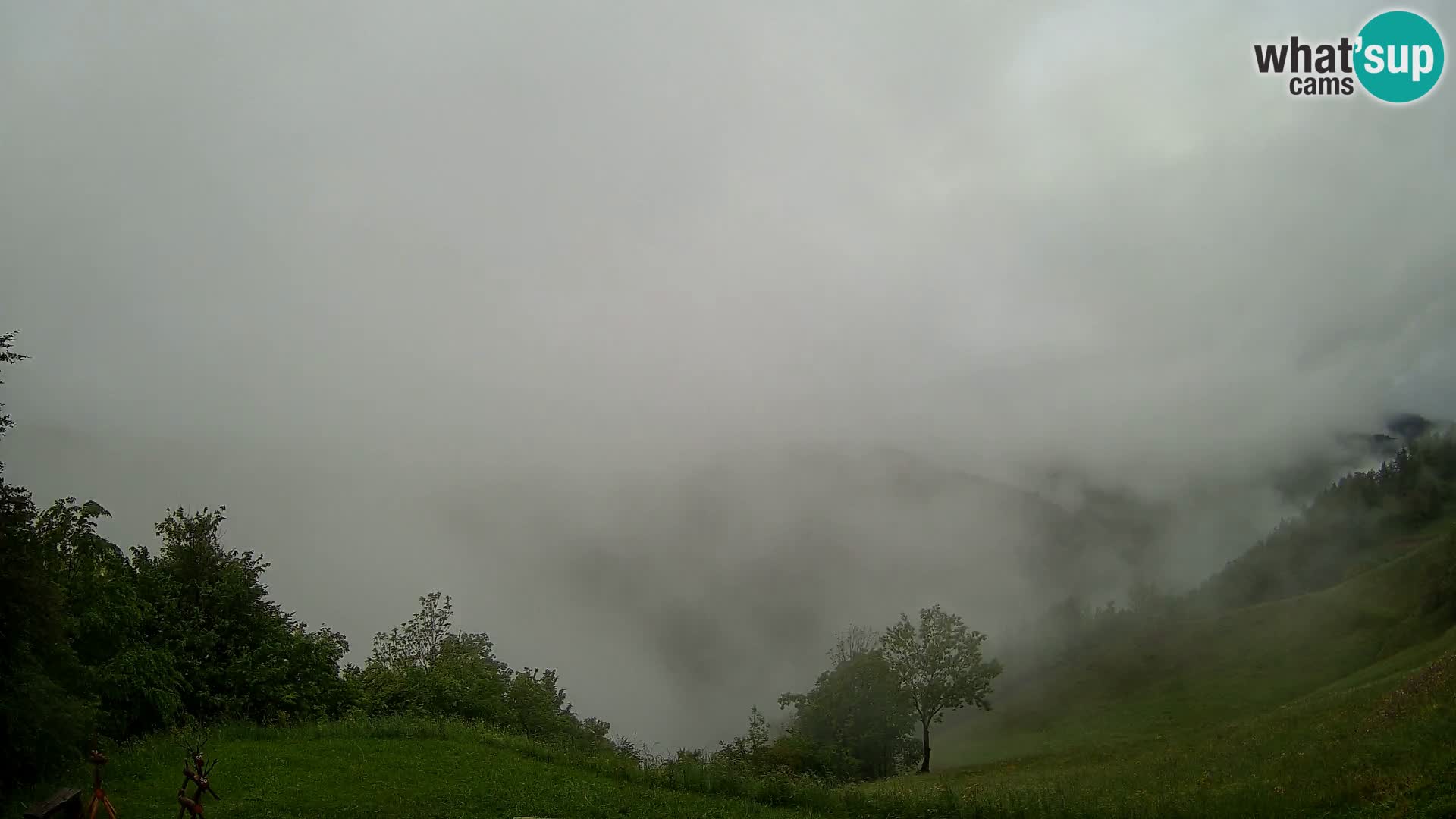 Webcam Brunarica Dražgoše – Vista live sul Ratitovec (1666 m)