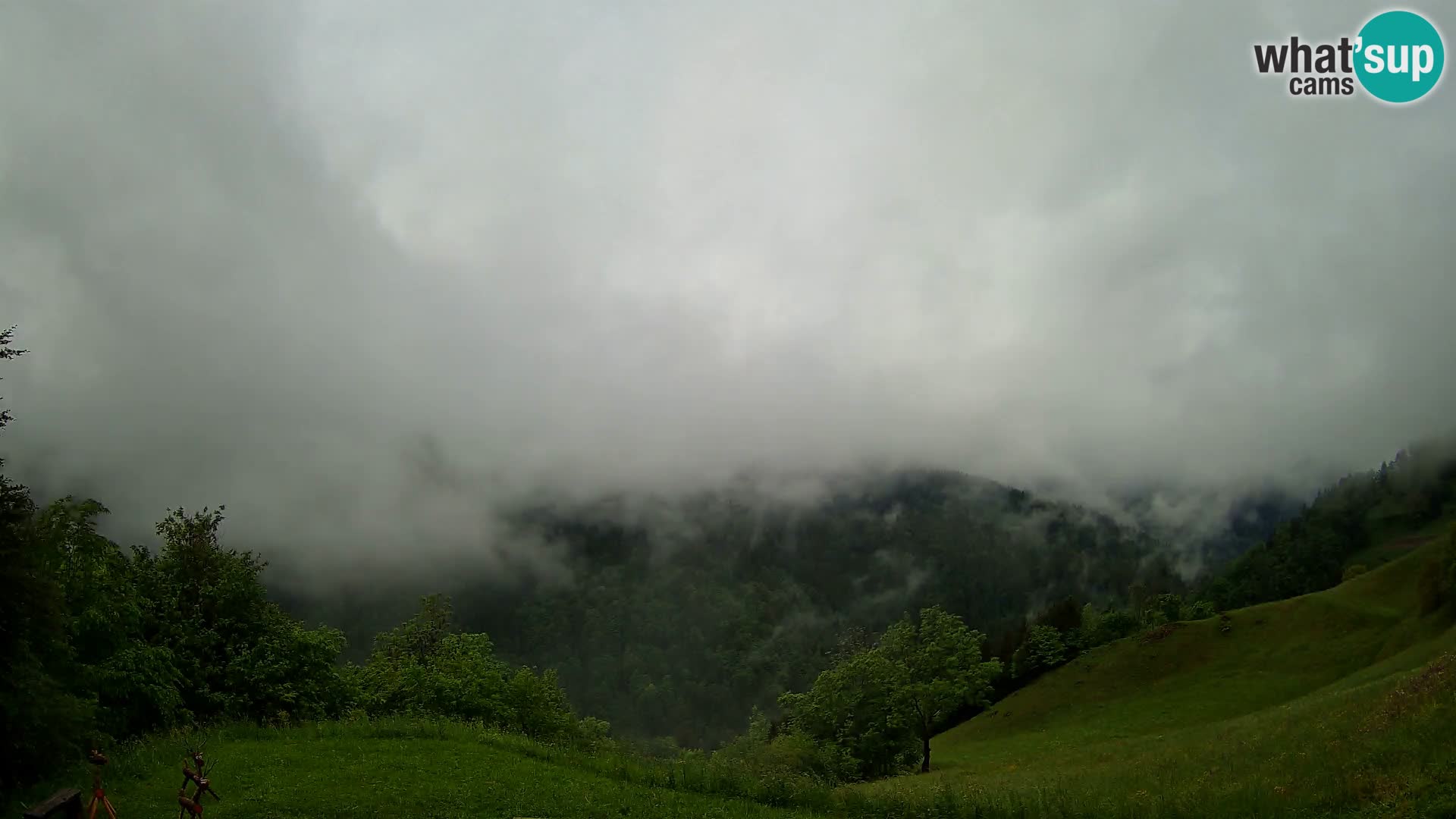 Web kamera Brunarica Dražgoše – Pogled uživo na Ratitovec (1666 m)