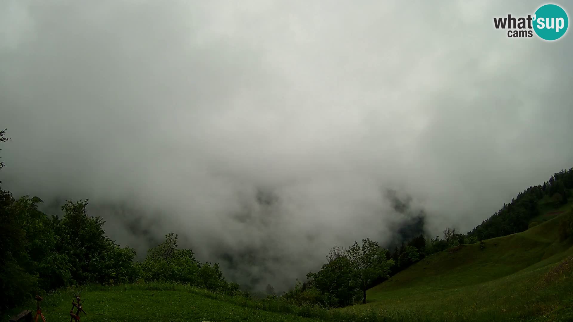 Webcam Brunarica Dražgoše – Liveblick auf Ratitovec (1666 m)