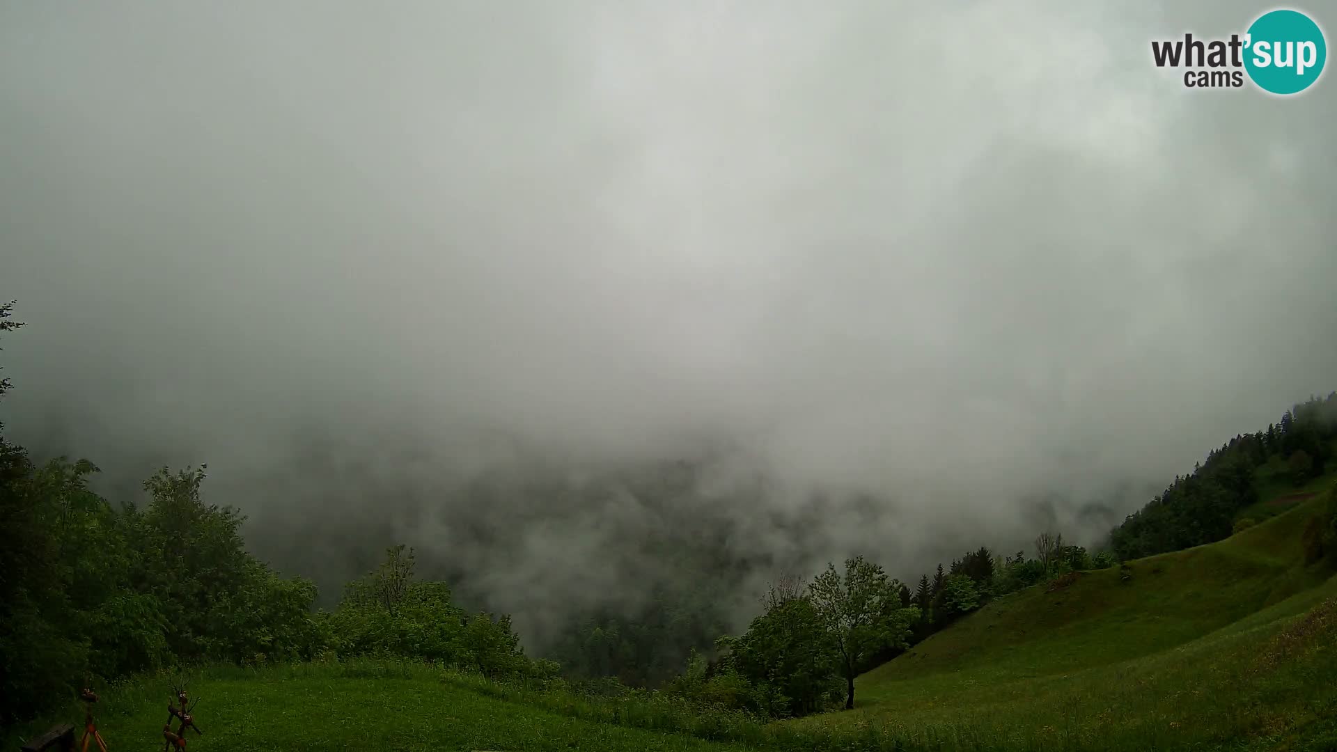 Webcam Brunarica Dražgoše – Live View of Ratitovec (1666 m)