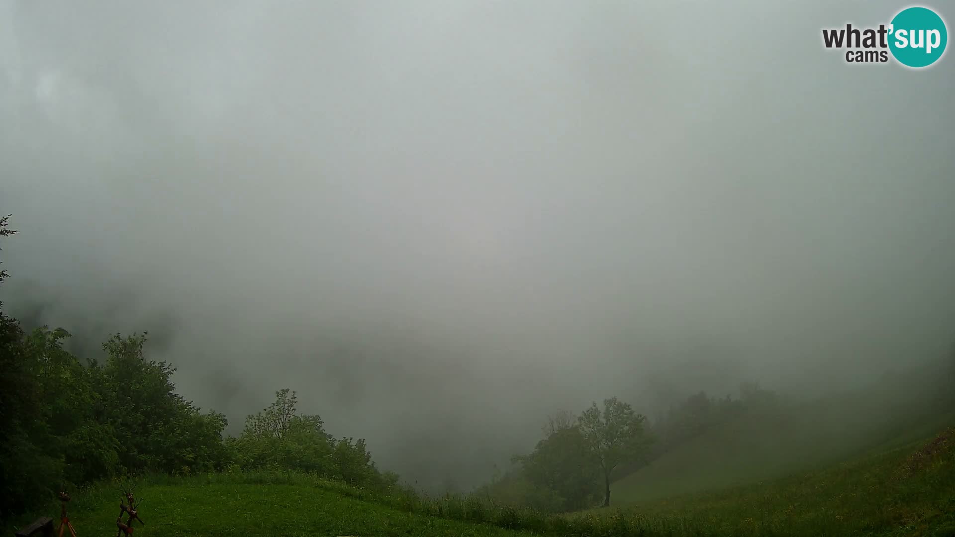 Webcam Brunarica Dražgoše – Vista live sul Ratitovec (1666 m)