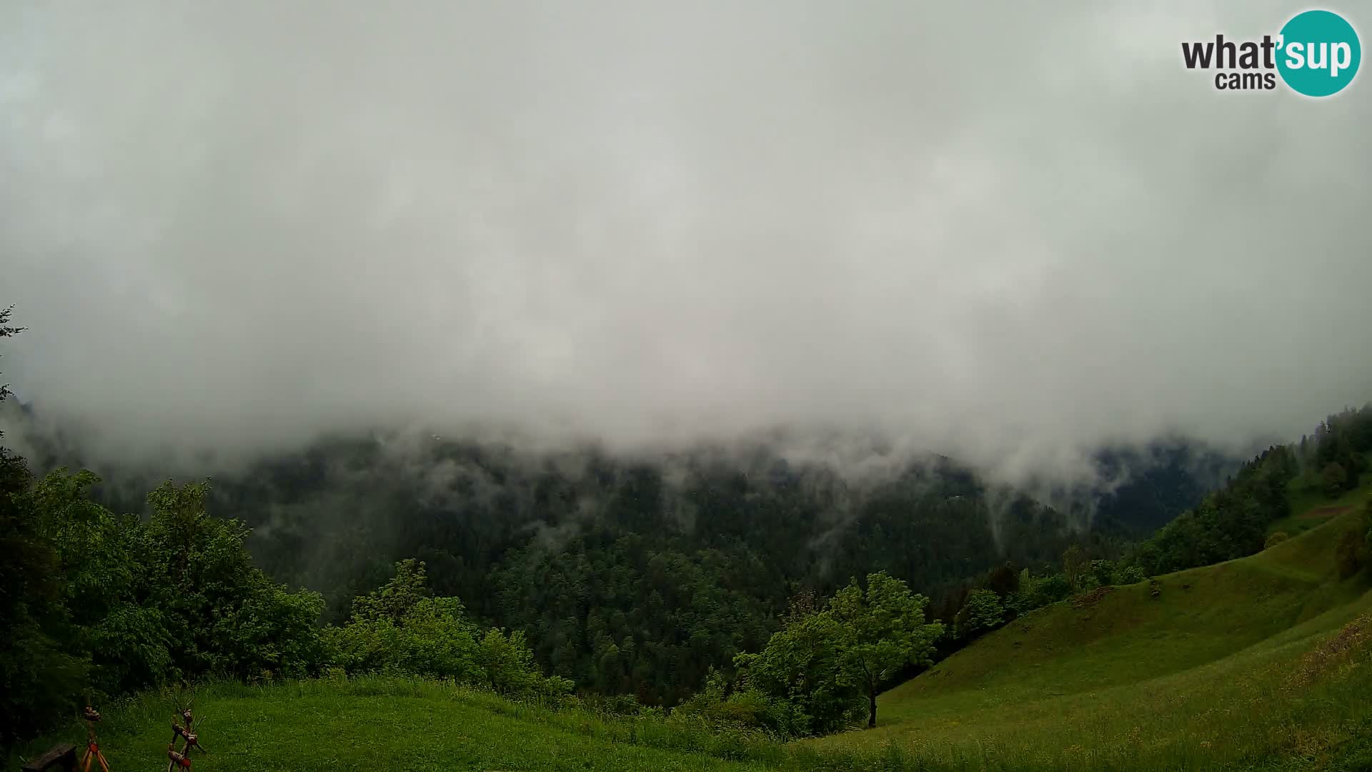 Webcam Brunarica Dražgoše – Live View of Ratitovec (1666 m)