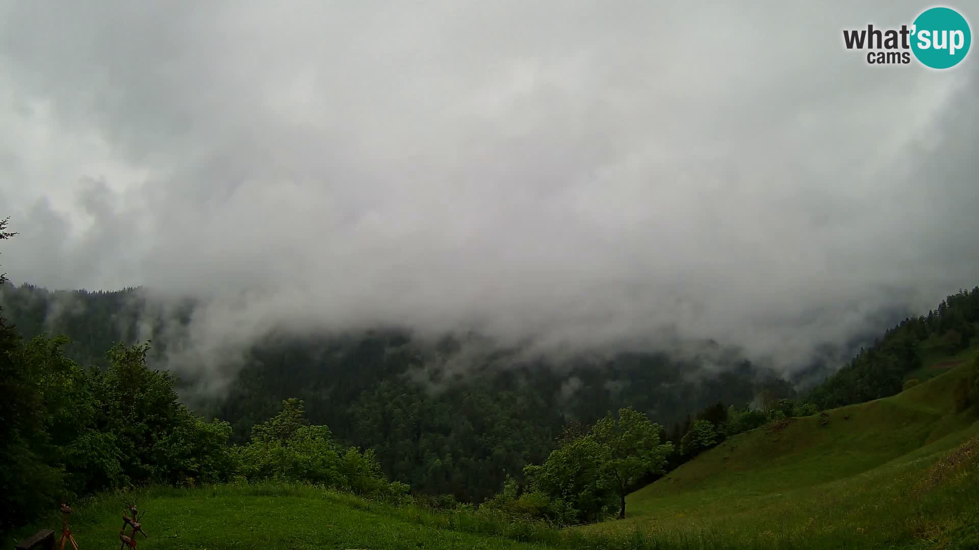 Webcam Brunarica Dražgoše – Live View of Ratitovec (1666 m)