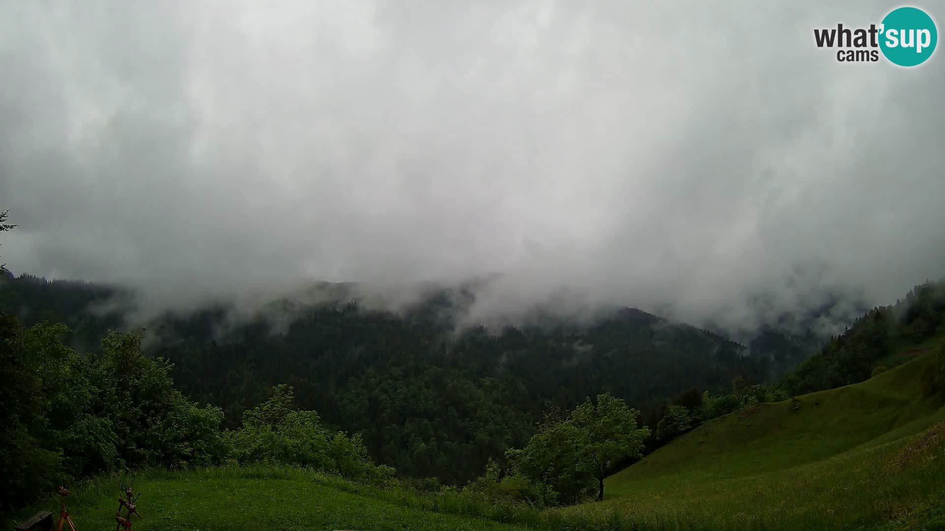 Web kamera Brunarica Dražgoše – Pogled uživo na Ratitovec (1666 m)