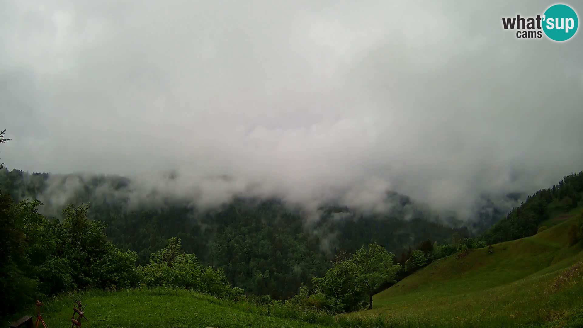 Web kamera Brunarica Dražgoše – Pogled uživo na Ratitovec (1666 m)