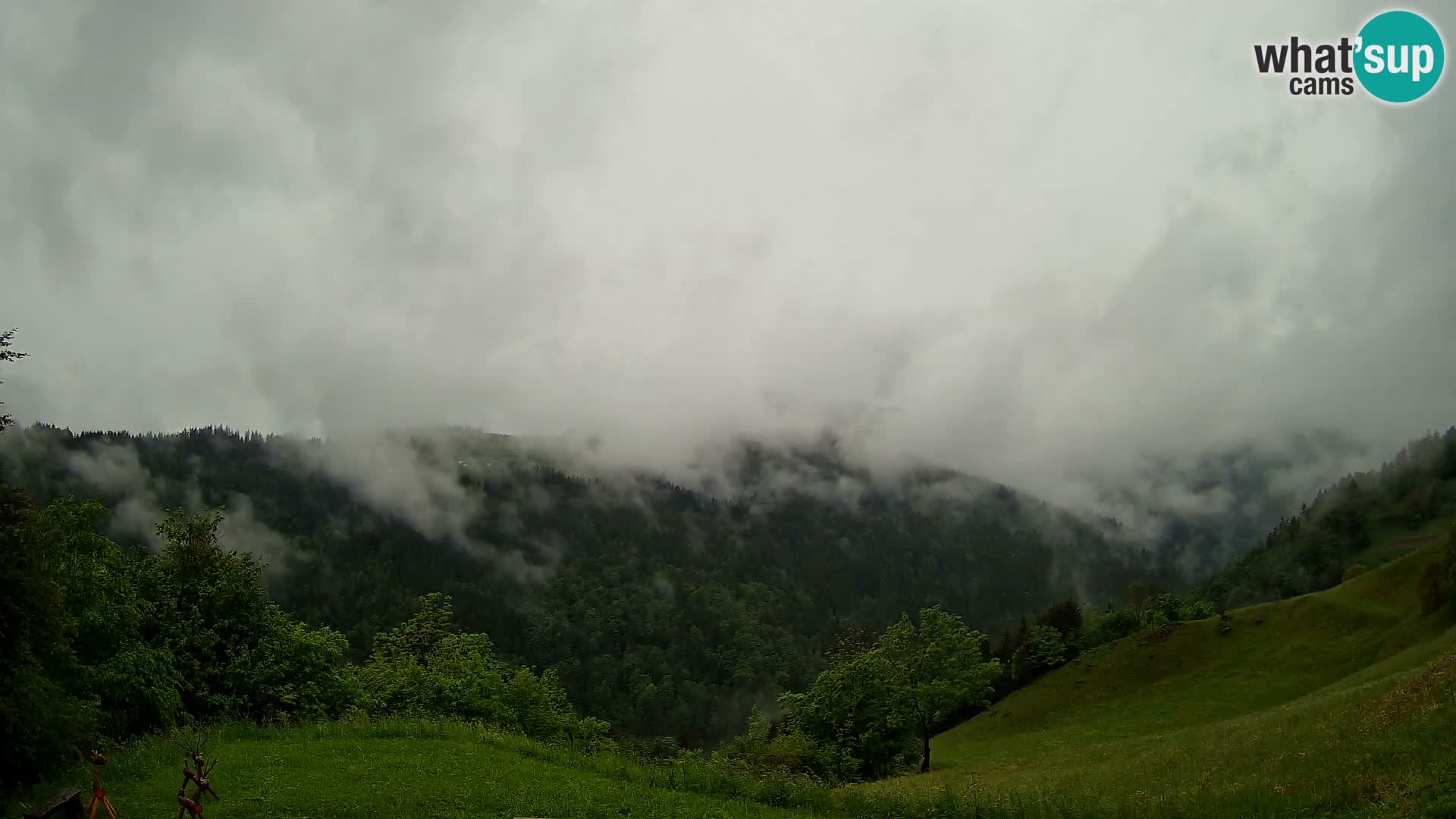 Webcam Brunarica Dražgoše – Live View of Ratitovec (1666 m)