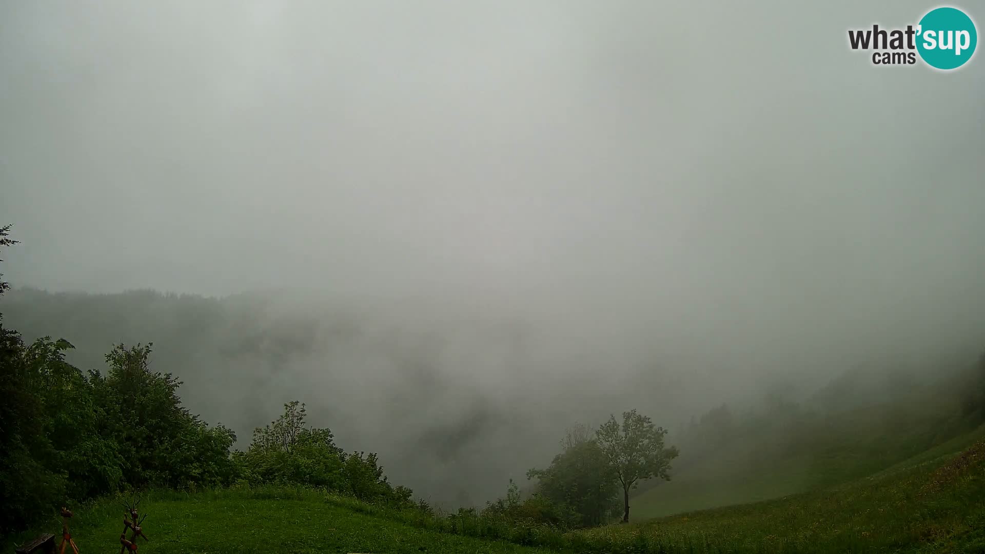 Webcam Brunarica Dražgoše – Vista live sul Ratitovec (1666 m)