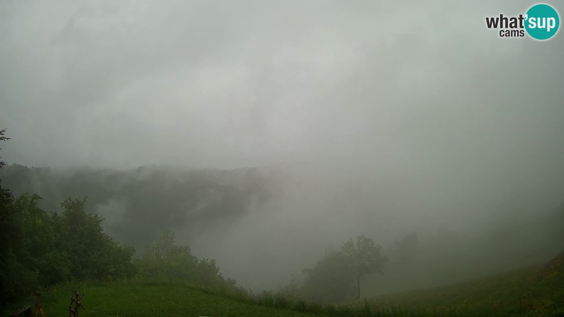 Webcam Brunarica Dražgoše – Vista live sul Ratitovec (1666 m)
