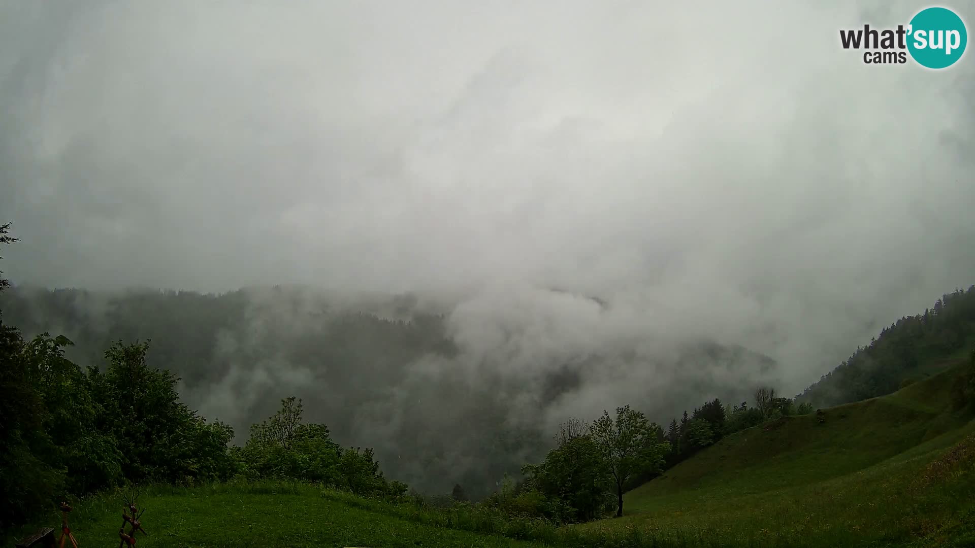 Webcam Brunarica Dražgoše – Vista live sul Ratitovec (1666 m)