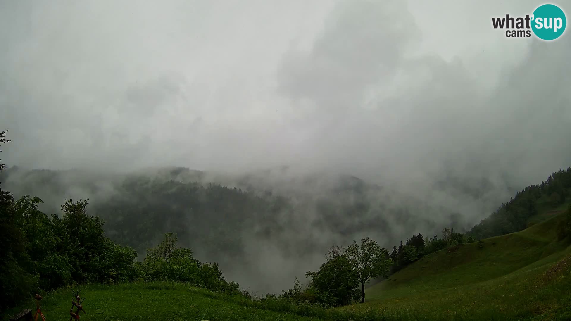 Webcam Brunarica Dražgoše – Live View of Ratitovec (1666 m)